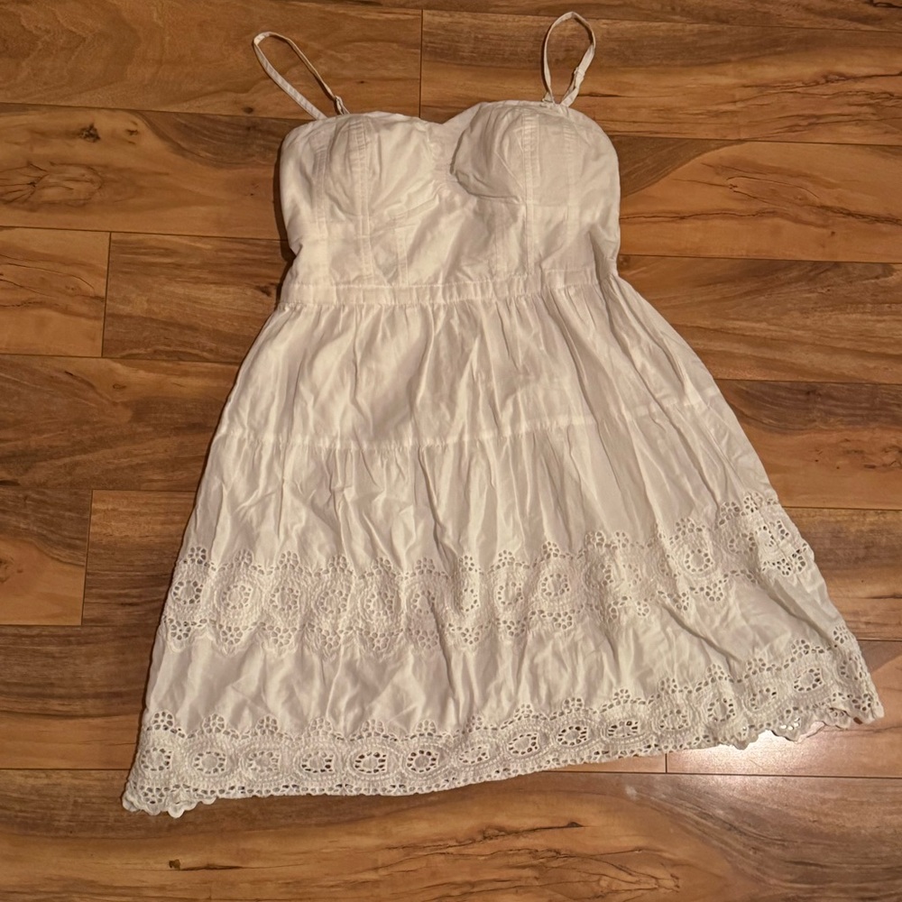 American Eagle White Mini Strapless Dress